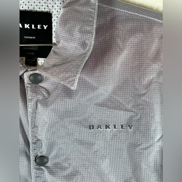 Oakley Medium Y2K INSANE Gradient Pink and Gray Men's Jacket Back Logo EUC - Picture 7 of 15